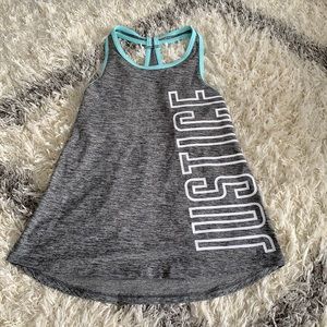 Grey and Ocean Blue Tank Top